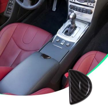 Imagem de Tampa do console central caixa de apoio de braço capa de trava adesivos anti-arranhões acessórios interiores compatíveis com Infiniti G25 G37 2009-2013 console intermediário caixa de apoio de braço