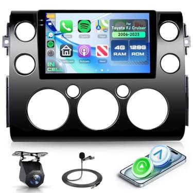 Imagem de Rádio estéreo automotivo 4+128G Android 15 para Toyota FJ Cruiser 2006-2023 com Carplay sem fio Android Auto, unidade de cabeça de tela de 23 cm com GPS/Bluetooth 5.0/FM RDS/EQ/Wi-Fi Mirror Link