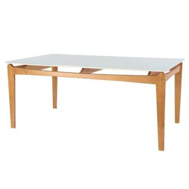 Imagem de Mesa Jantar Retangular Aurora Nacional Móveis 180 cm (larg) Base Madei