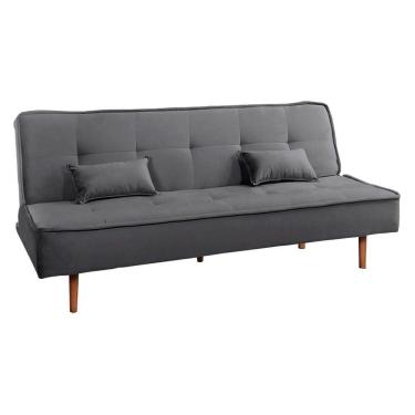 Imagem de Sofá Cama Silver 3 Lugares Reclinável Suede Cinza Chumbo 1,92 Speciale Home Cinza Chumbo