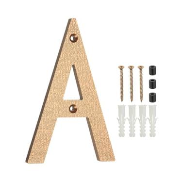 Imagem de PATIKIL Números de casa de 15 cm para fora, letra A, textura de plástico ABS, número de casa flutuante, números de porta de endereço de caixa de correio moderna com kit de unhas para rua residencial