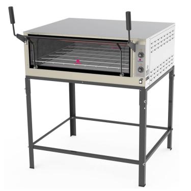 Imagem de Forno Refratário Elétrico Progás PRPE900 G2 127V 210L Inox Abertura Guilhotina Com Cavaletes P44033