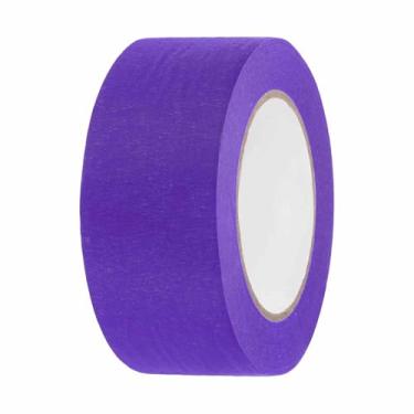 Imagem de HARFINGTON Fita adesiva colorida de 5 cm x 54,6 jardas, papel crepe universal, fita adesiva colorida para pintura artística, faça você mesmo, etiquetagem artesanal, selagem, roxa