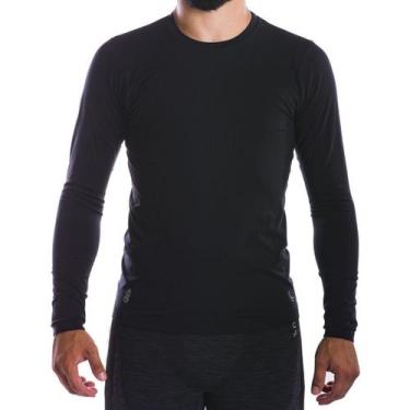 Imagem de Camiseta Lupo Warm Masculina Manga Longa térmica , Preto, G