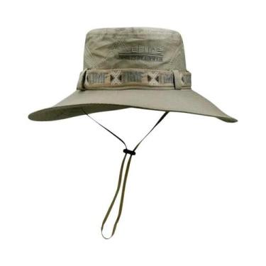Imagem de Chapéu Balde de Aba Larga Masculino - Proteção UV, Ideal para Pesca, P