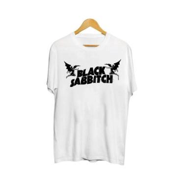 Imagem de Preto metal rock band t camisa masculina moda casual gráfico manga cur