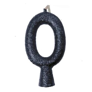 Imagem de Vela de Aniversário Puro Glitter Preta - Festcolor, 0