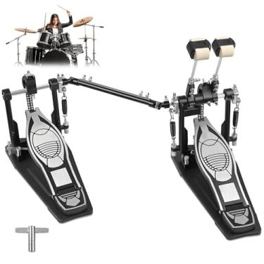 Imagem de Pedais de Bumbo Duplo de Corrente Dupla, Pedal de Tambor Duplo, Pedal de Bumbo Duplo para Bateria