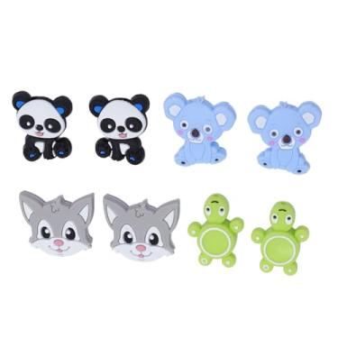 Imagem de Dioche Rolhas de Agulha de tricô de Silicone Em Forma de Animal Fofo Protetores de Ponto de Agulha Macio e Seguro Rolhas de Ponto para tricô crochê Costura Artesanato Faça você Mesmo 8