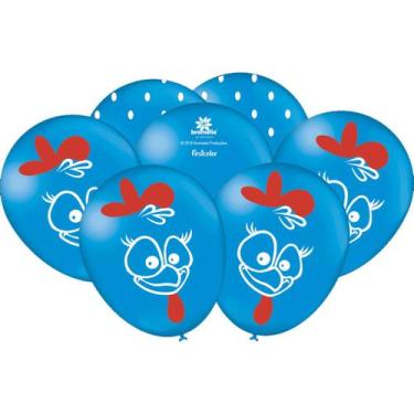 Imagem de Balão Bexiga Temática Galinha Pintadinha 25 Unid Festcolor