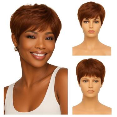 Imagem de Peruca Wig Cabelo Humano Natural Curta Corte Moderno Lisa - bbless, ch