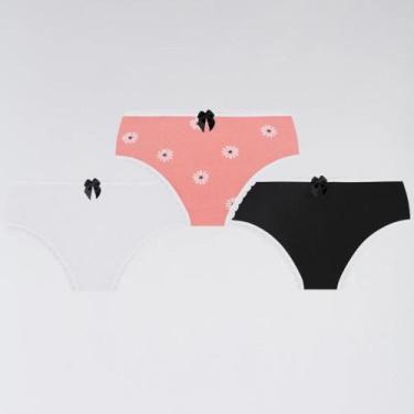 Imagem de Calcinha Lobinha Infantil Estampada 18100-089 C/3, Sortido0944, G