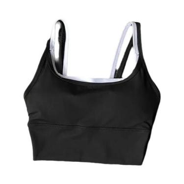 Imagem de Sutiã Esportivo Feminino Respirável E Antichoque, Top Cropped Sem Cost