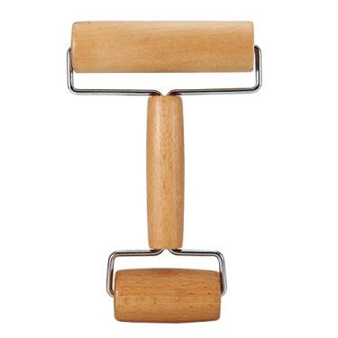 Imagem de Watris Veiyi Rolo de massa pequeno, rolo de massa de madeira, rolo de pizza antiaderente, conjunto de rolos de padeiro de massa para cozinhar cozinha doméstica (10,5 cm, 6 cm)