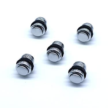 Imagem de Arcity 5 peças 24 mm Arcade Push Buttons Redondo Cromado Prata Jamma MAME Peças de Videogame Console Machine DIY Novo