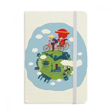 Imagem de Caderno chinês The Great Wall Art oficial de tecido capa dura clássico diário