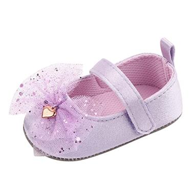 Imagem de Sapatos para meninas de 1 ano de idade Sapatos infantis meninos meninas primeiros sapatos botas botas de bebê sapatos de bebê meninos sapatos de tênis, 1102C - roxo, 0-6 Meses