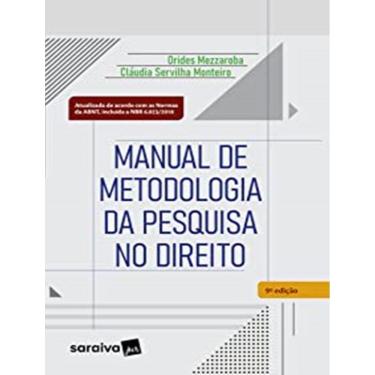 Imagem de Manual De Metodologia Da Pesquisa No Direito - 9ª Edicao 2023