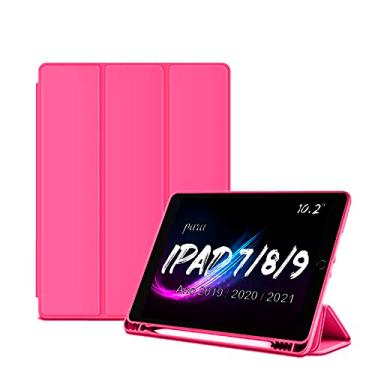 Imagem de Smart Case C/Suporte Pencil Para Apple iPad 7ª 8ª 9ª Geração De10.2" Pol. Model A2197 A2200 A2198 / A2270 A2428 A2429 A2430 / A2602 A2604 A2603 A2605 Ano 2019/2020 /2021 - Alamo (ROSA)