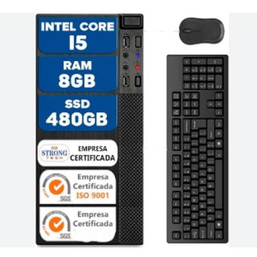 Imagem de Computador Pc Slim I5, 8gb Ram Ssd480gb KIT TECLADO E MOUSE - intel