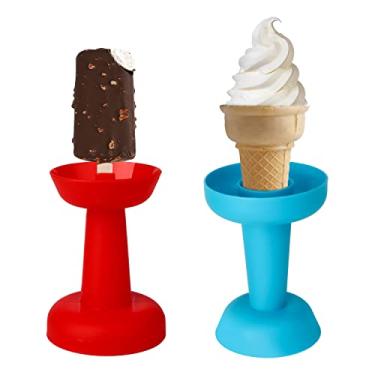 Imagem de Suporte de picolé sem gotejamento, suporte reutilizável para picolé sem gotejamento para crianças, sem congelamento, gelo, casquinha de sorvete lavável para meninas e meninos