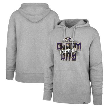 Imagem de 47 Moletom com capuz masculino cinza Baltimore Ravens Regional Headline