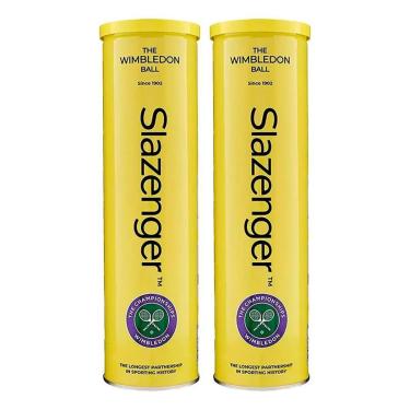 Imagem de Bola De Tênis Slazenger Wimbledon Pack Com 02 Tubos de 04 Bolas-Unissex