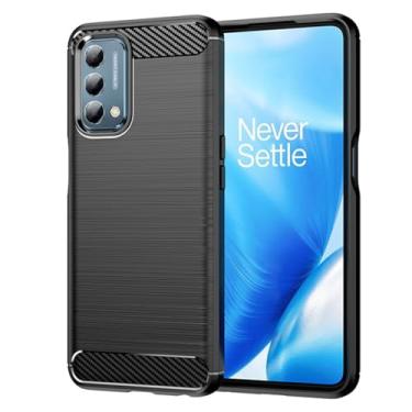 Imagem de Vavies Capa para OnePlus Nord N200/para Oppo A54 5G/para Oppo A74 5G/para Oppo A93 5G DE2117 Capa de Fibra de Carbono Fina Macia Capa Protetora à Prova de Choque para OnePlus Nord N200 Preto
