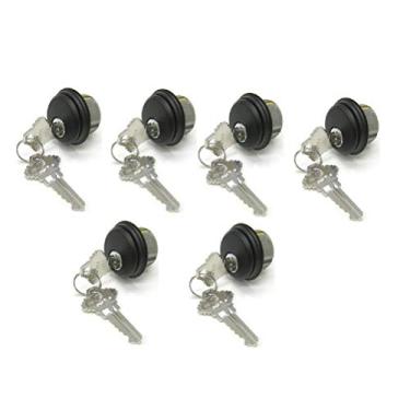 Imagem de McAvory Os cilindros de encaixe de fechadura de porta comercial servem para fechadura Adams Rite Kawneer Vistawall Deadbolt, em Duronotic (pacote com 6, chaves combinando)