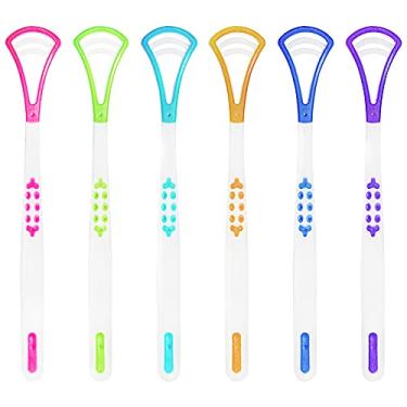 Imagem de Limpador de língua, raspador de língua, macio para cuidados bucais saudáveis, 6 peças, limpador de língua, ferramentas de saúde bucal para crianças adultas