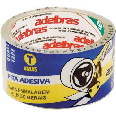 Imagem de Fita para Empacotamento Qualitape 48MM X 45M Transparente - Adelbras
