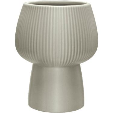 Imagem de Cachepô Vaso Decorativo Planta  Cerâmica Cinza