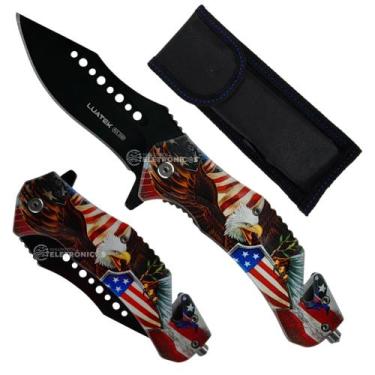 Imagem de Canivete Ferramenta 3 em 1 com Lâmina em Aço Inoxidável e Quebra-Vidro