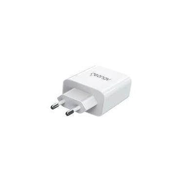 Imagem de Carregador de Tomada Geonav Super Power Gan Duo, USB-C x USB-A, 2 Portas, Quick Charger, Branco - CH48PDQCWT
