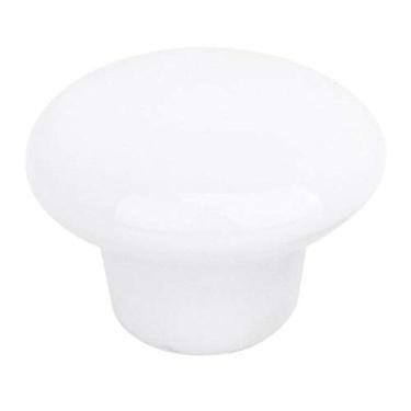 Imagem de Puxador de porta de cerâmica pintado à mão feito à mão para quarto das crianças puxadores de puxar para armário/armário/guarda-roupa/gaveta/banheiro (branco)