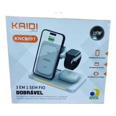 Imagem de Carregador Indução Kaidi Knc9097 3 Em 1 Celular Relógio Fone knc9097