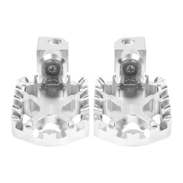 Imagem de Pedal de ajuste de pedal de motocicleta para elevar/abaixar suporte de apoio de pé para CFMOTO700CLX (2021-2025) (par esquerdo e direito prateado - sem almofada de borracha)