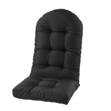 Imagem de POMYDODU Almofada de cadeira Adirondack, almofada para cadeira de balanço com encosto alto 122 x 49,8 x 12 cm, almofadas de pátio superiores e inferiores com laços, à prova d'água e protetor solar