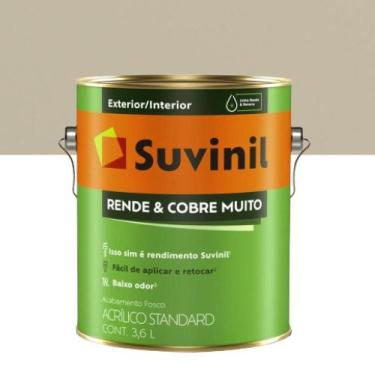Imagem de Tinta Acrilico Fosco Rende e Cobre Muito Palha 3.6l - Suvinil