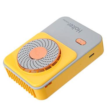 Imagem de ZJchao Ventilador de Pescoço Portátil 3 Velocidades Ajustável Mãos-livres USB Recarregável Com Bateria de Longa Duração para o Escritório Ao Ar Livre Home Travel (Amarelo)