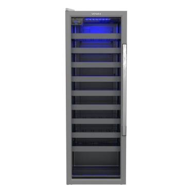 Imagem de Adega de Vinhos Venax 50 Garrafas Piubella Cinza Porta Invertida 220V