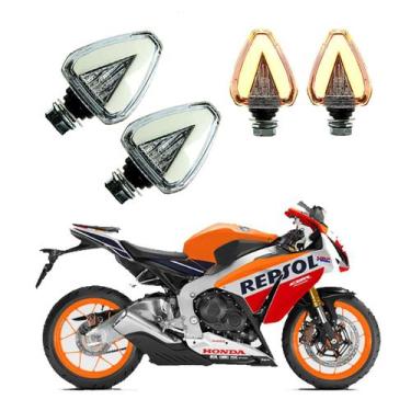Imagem de KIT 4 Setas Esportiva Pisca de Led Modelo P07 para Moto Honda CBR 1000