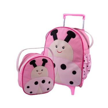 Imagem de Mochila De Rodinhas Infantil Bichinho com Lancheira Escolar Tam. G - L