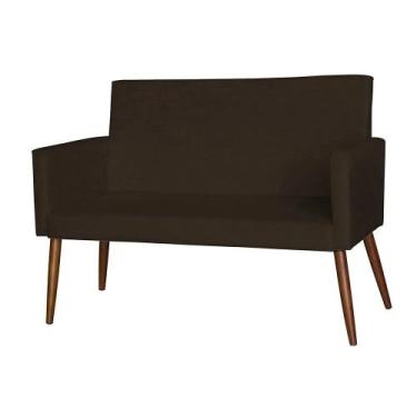 Imagem de Poltrona 2 Lugares Namoradeira Sala, Quarto Suede - King Lar, Marrom