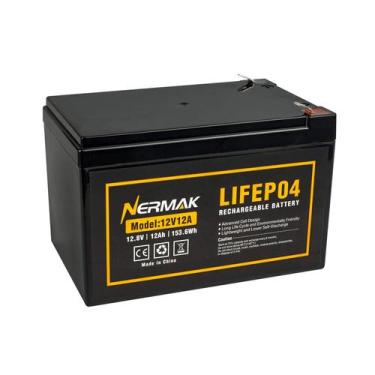 Imagem de Bateria de ciclo profundo LiFePO4 NERMAK 12V 12Ah 2000+ ciclos