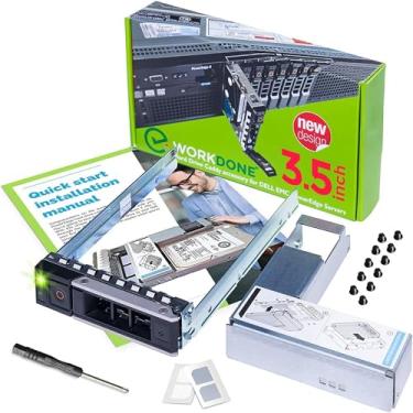 Imagem de Workdone R740 R640 R540 R440 R340 R740xd2 R7415 R7425 R6415 Drive Caddy – com adaptador HDD de 2,5 polegadas – Bandeja LED brilhante X7K8W compatível com servidores Dell PowerEdge – com manual de configuração detalhado