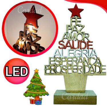 Imagem de Arvore Do Desejo Natal Decorativa Com Led Paz Amor Saúde Nf - CARDAD