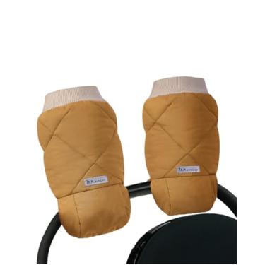 Imagem de 7AM Enfant Stroller Warmmuffs - Hand Warmers with Anti- Freeze, Cold Weather, Water Repellent & Warm Hand Gloves for Pushchair, Pram, Stroller & Car Seat Bar (Cognac Quilted)