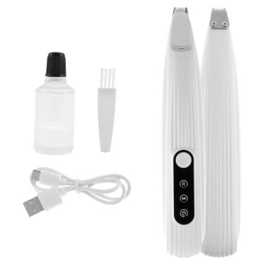 Imagem de Aparador de pata de cachorro com luz LED, cortador de pelos de animais de estimação recarregável por USB, cortador elétrico de ruído ultrabaixo, cortador de pelos de cães sem fio, barbeador de pelos