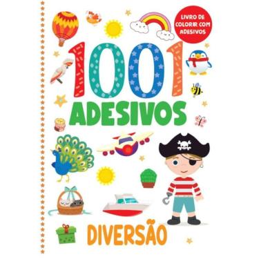 Imagem de Livro de Colorir com Adesivos - 1001 Adesivos - Diversão